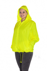 Windjacke mit Kapuze – fluoreszierende Farben GELB Windjacke mit Kapuze – fluoreszierende Farben GELB